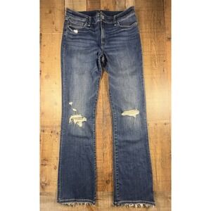Abercrombie & Fitch Harper Low Rise Skinny Boot Jeans Womens 30 10R Distressed